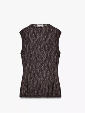Zara brown lace top
